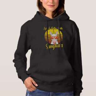 Moletom Óculos Solares Retro Sunset Beach Vacn Unicorn