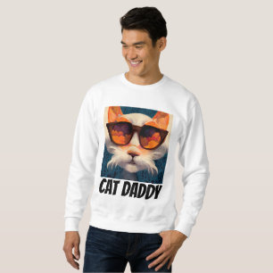MOLETOM ÓCULOS-UNHO DO PAI DE GATO MENS T-SHIRTS