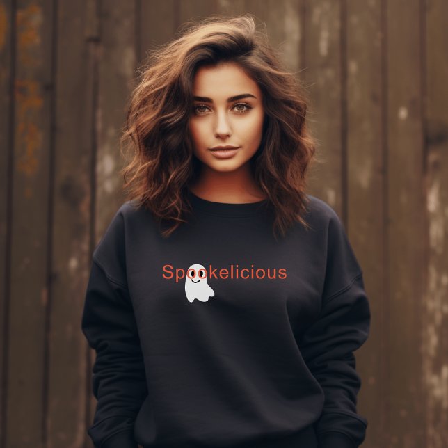 Moletom Óculos Visuais Bonitos Sorrindo Fantasma (Criador carregado)