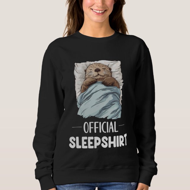 Moletom Official Sleepshirt Sleeping Sea Otter Animal Love (Frente)