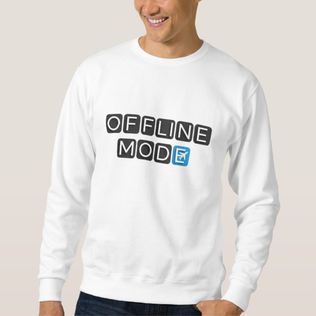 Moletom OFFLINE MODE Minimalist Tech Typography Design  (Frente)