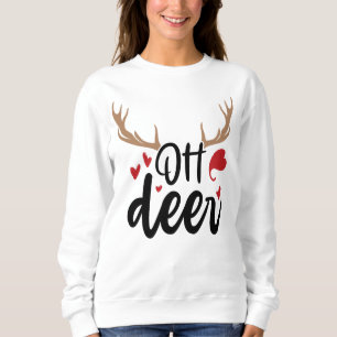 Moletom Oh Deer Reindeer Antlers Engraçado Feliz Natal