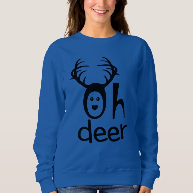 Moletom Oh Deer Sweater para Mulheres (Frente)