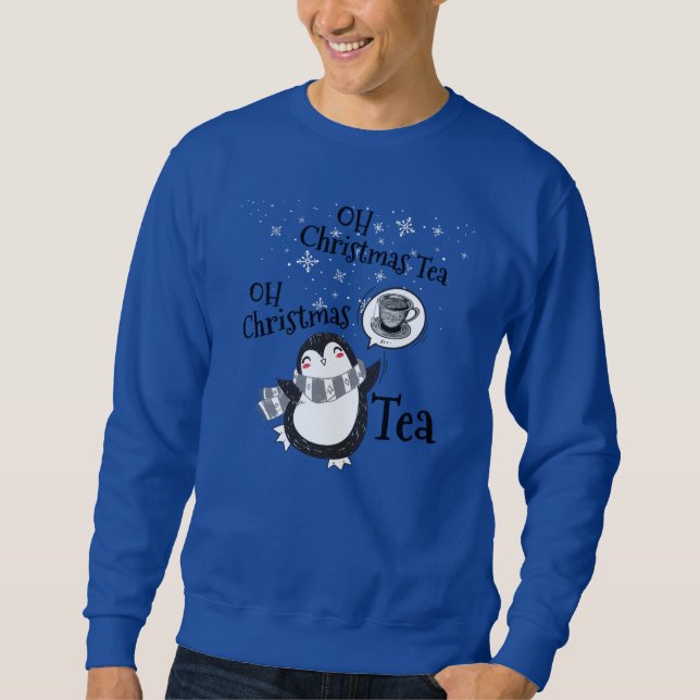 Moletom Oh Natal Tea Penguin Lover - Tea Drinker (Frente)