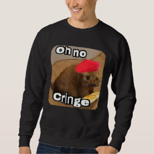 Moletom Oh, sem cringe Gato francês Bagueira T Internet Ca