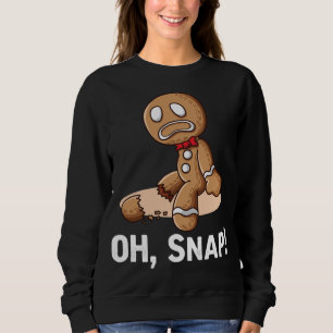 Moletom Oh Snap Gingercake Cookie Man quebrado na perna Am
