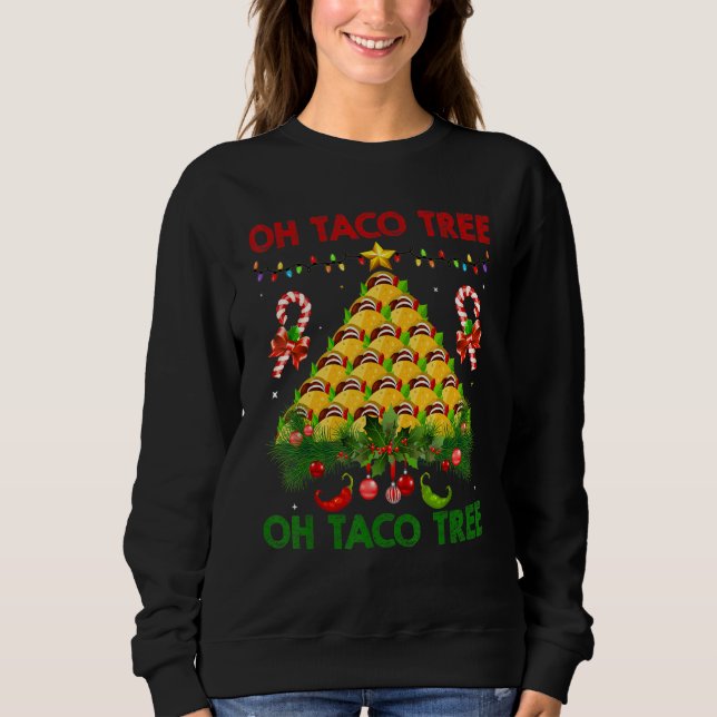 Moletom Oh Taco Tree Mexican Food Taco  Christmas 1 (Frente)