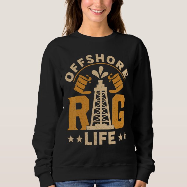 Moletom Oilfield Worker Drilling Roughneck Offshore Rig Li (Frente)