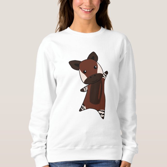 Moletom Okapi Cute Forest Giraffe Zebra Girafas Animal (Frente)