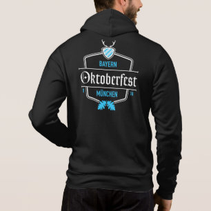 Moletom Oktoberfest Munich, Hoodie do fecho de correr de