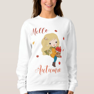 Moletom Olá, Camisola de outono para raparigas e mulheres