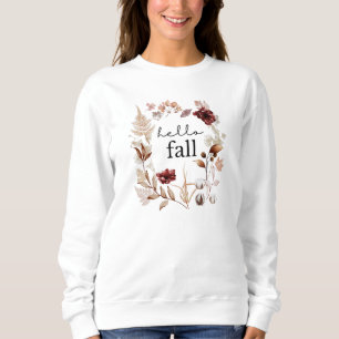 Moletom Olá, Fall Wildflower e Autumn Leaves