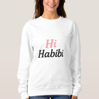 Moletom Olá Habibi Sweatshirt – Fofo Minimal Árabe-Inglês