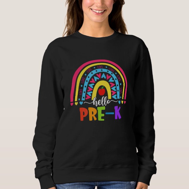 Moletom Olá Pré K Rainbow Team Alô Preschocolates Squ (Frente)