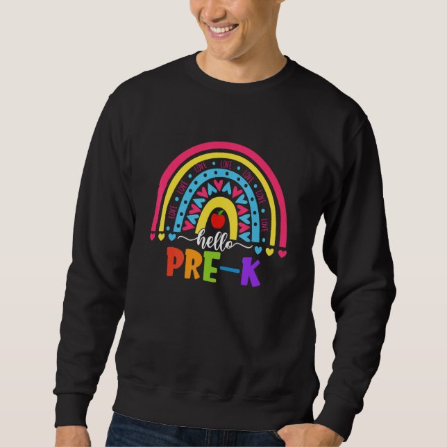 Moletom Olá Pré K Rainbow Team Alô Preschocolates Squ (Frente)