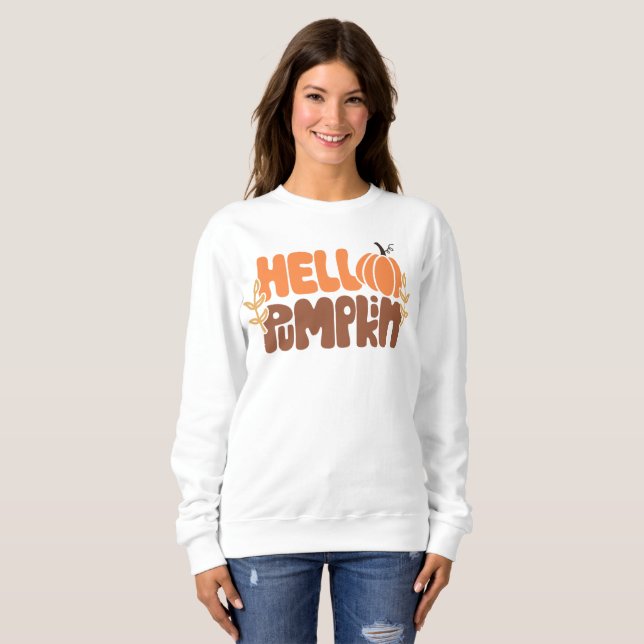 Moletom Olá Pumpkin Fall Sweet | Autumn Fashion (Frente Completa)