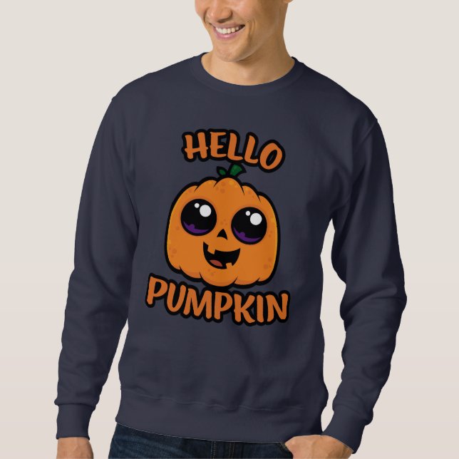 Moletom Olá, Pumpkin, Festa de Halloween Jack-O-Lanterna (Frente)