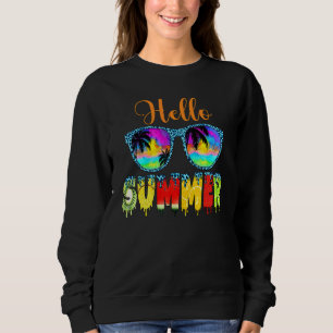 Moletom Olá Verão com óculos de sol Retro Beach Vacing