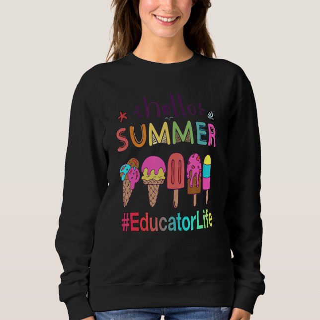 Moletom Olá, vida educadora do Sorvete Summer (Frente)