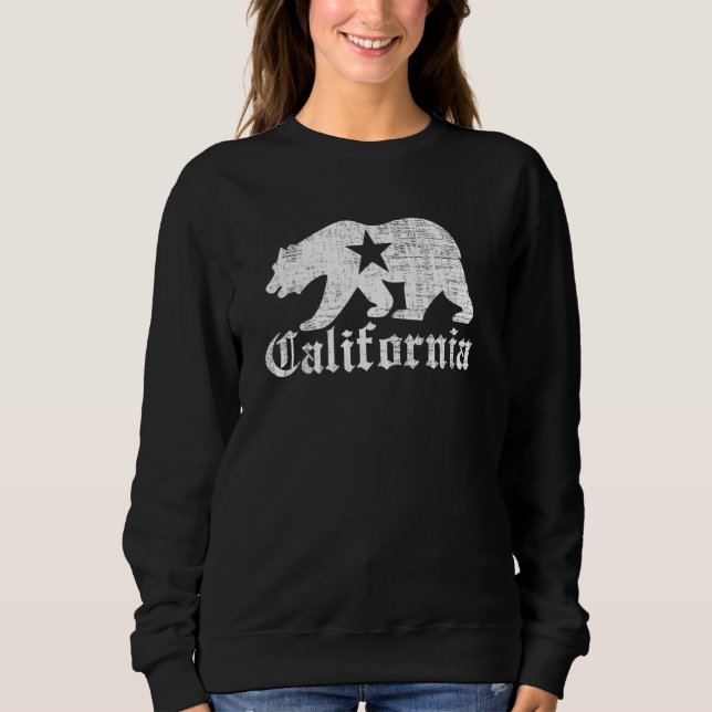 Moletom Old English California Republic Grizzly Bear Vinta (Frente)