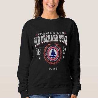 Moletom Old Orchard Beach Maine Nautical Sailboat Beach So