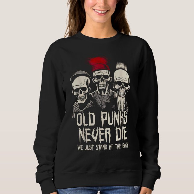 Moletom Old Punks Never Die  Punk Rock (Frente)