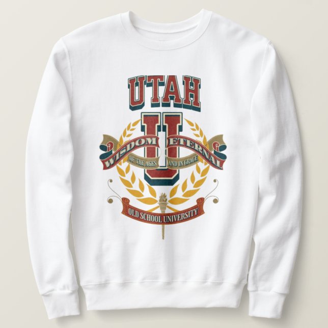 Moletom Old school University of Utah  (Frente do Design)