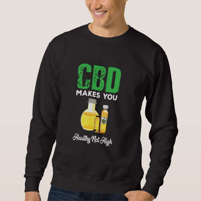 Moletom Óleo De Cbd Cuto Torna Você Saudável E Não Alto (Frente)