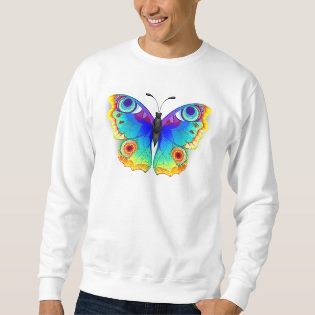 Moletom Olho Peacock da Borboleta Arco-Íris (Frente)