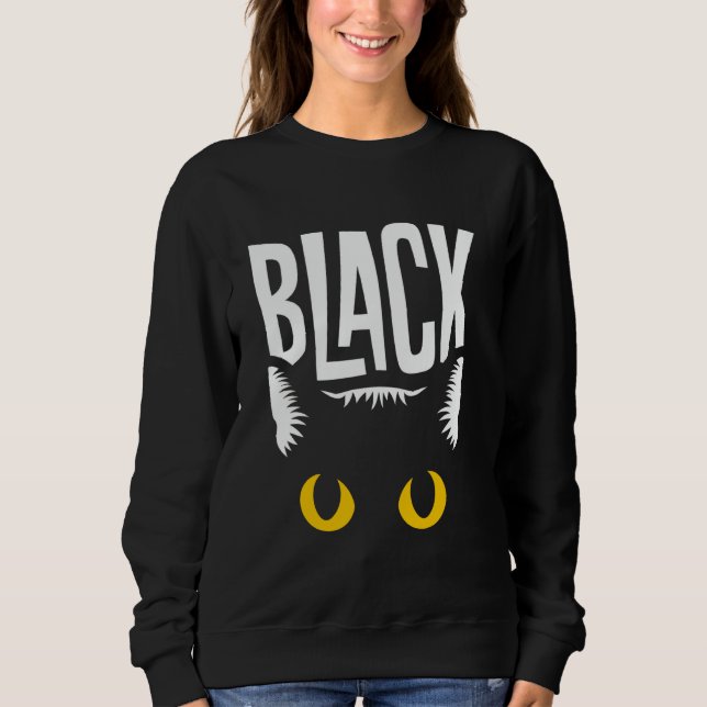 Moletom Olhos Amarelos de Gato Negro (Frente)
