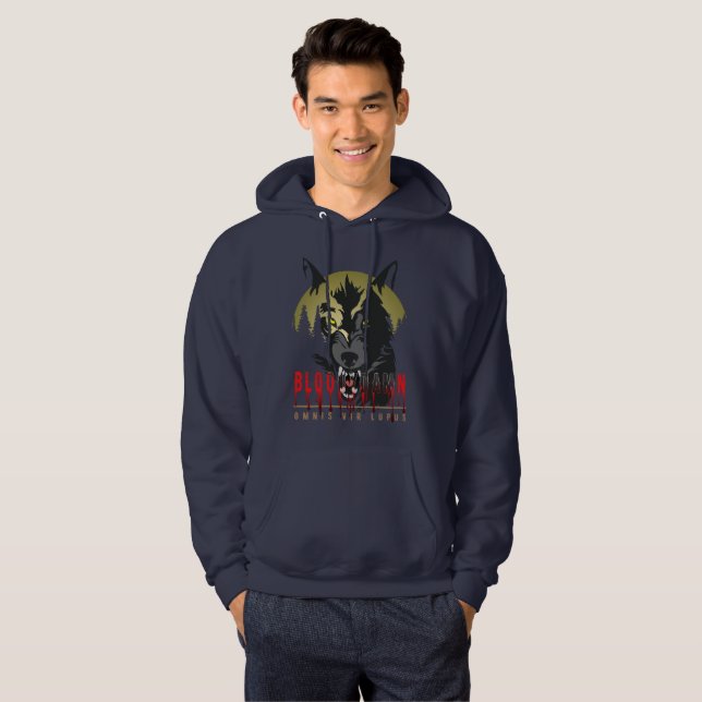 Moletom Omnis vir Lupus | Homens Hoodie (Frente Completa)