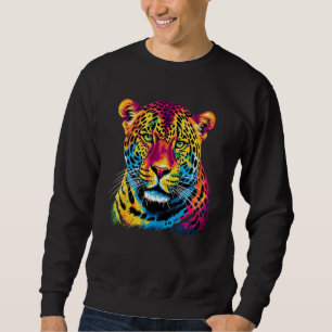 Moletom Onça-pintada Arco-íris Amante de Grandes Felinos E