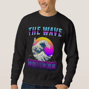 Moletom Onda excelente de Kanagawa Retro Vaporwave
