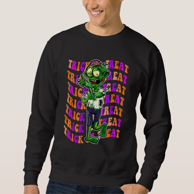 Moletom Onda Retro Zumbi Halloween (Frente)