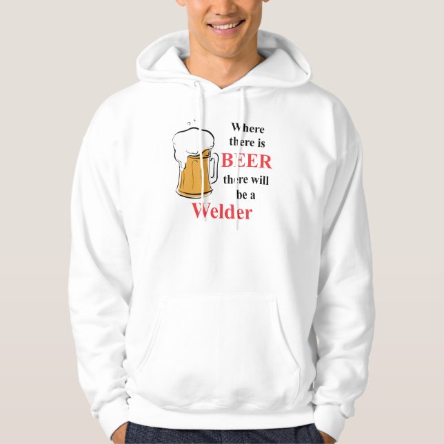 Moletom Onde há cerveja - soldador (Frente)