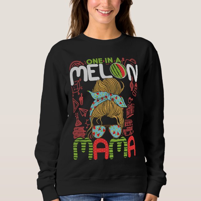Moletom One In A Melon Mama  Watermelon Family Matching Ou (Frente)