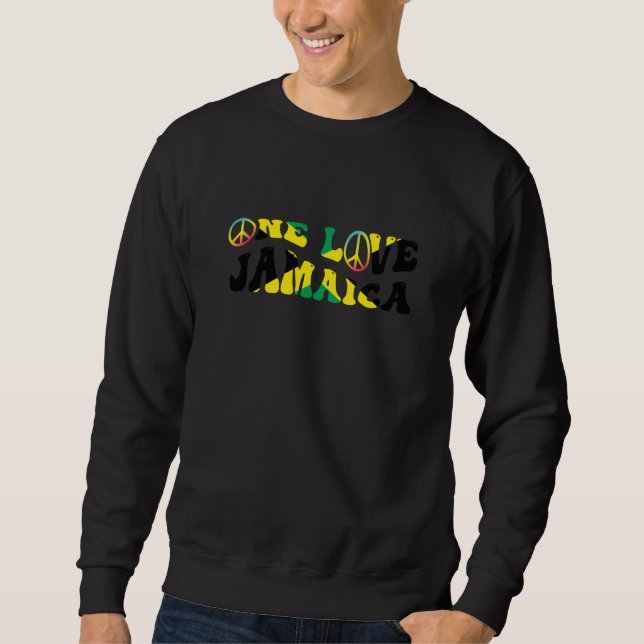Moletom One Love Jamaica Rasta Clothing Reggae Caribbean M (Frente)