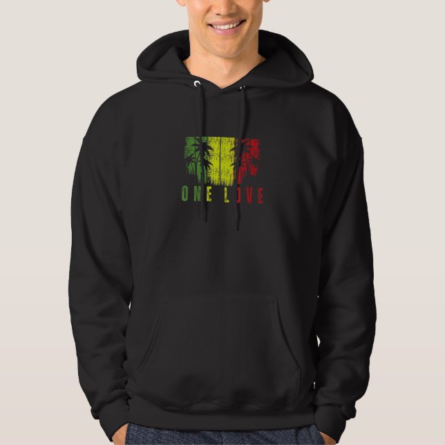 Moletom One Love Palm Tree Reggae Music Rasta (Frente)