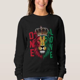 Moletom One Love Rasta Lion Jamaican Orgae Reggae African
