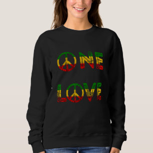 Moletom One Love Rasta Reggae Music Hippie Peace Rastafari