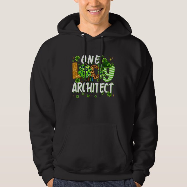 Moletom One Lucky Architect Shamrock St Patricks Day Tees  (Frente)