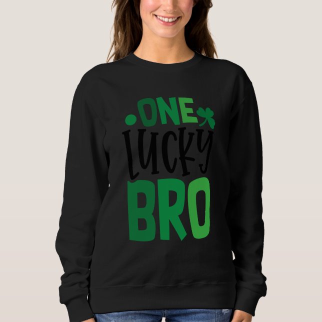 Moletom One Lucky Bro C Shamrock Irish Ireland (Frente)