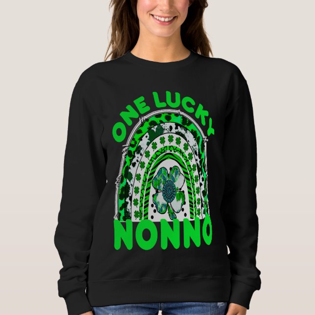 Moletom One Lucky Nonno Good Luck Green Rainbow Shamrock L (Frente)