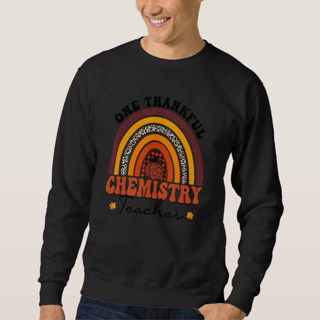 Moletom One Thankful Chemistry Teacher Rainbow Leopard Ret (Frente)