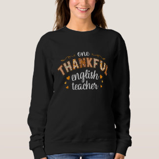 Moletom One Thankful English Teacher Autumn Fall for Schoo