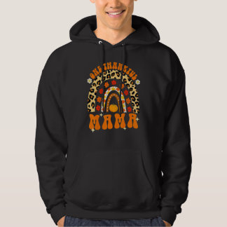 Moletom One Thankful Mama Rainbow Leopard Fall Groovy Than