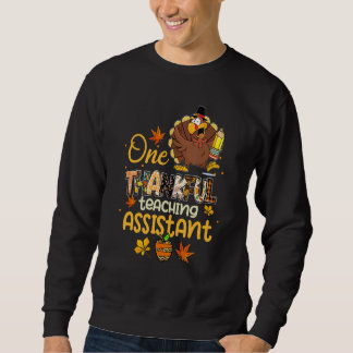 Moletom One Thankful Teaching Assistant Turkey Pilgrim Tha