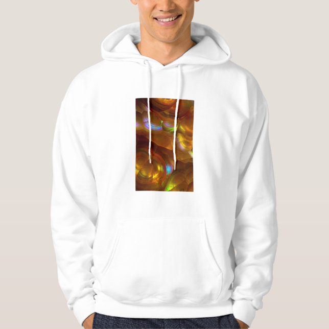 Moletom Opala de fogo laranja iridescente (Frente)