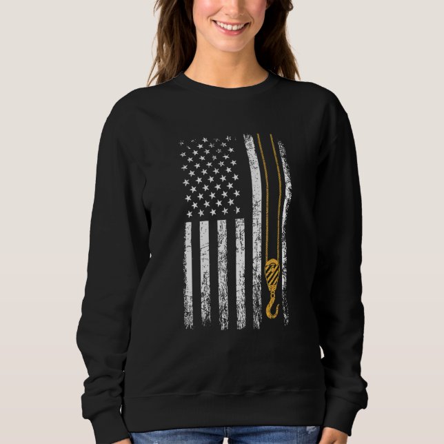 Moletom Operador Crane American Flag (Frente)