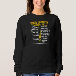 Moletom Operador De Crane Funny Tarifa Horária Raglan